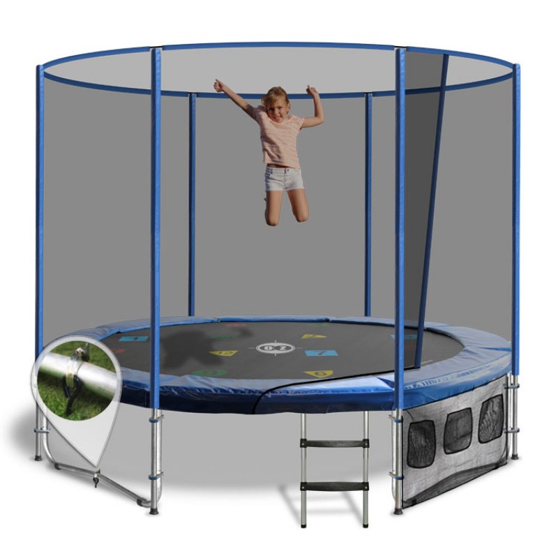 Summit Round 8 Ft. Trampoline Blue OZ Trampolines